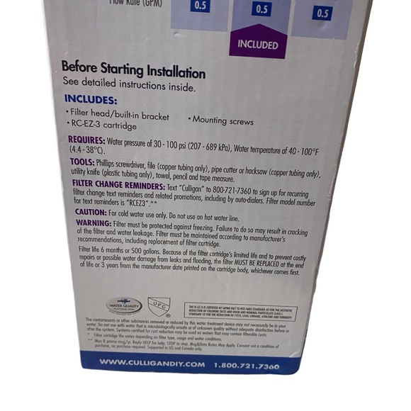 Culligan IC-EZ-3  Icemaker and Refrigerator Filter Advance 500 gal Capacity - Picture 5 of 10